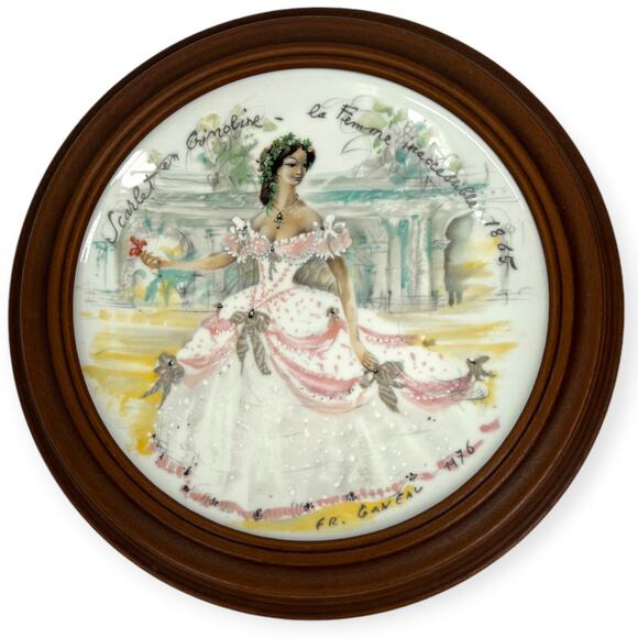 Henri D'Arceau Limoges Other - Henri D'Arceau Limoges Plate Scarlet O'Hara " Gone with the Wind" Hand Painting
